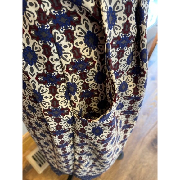 Mystic Dress Plus Size XL Navy Cream Pattern Sleeveless Rounded Neckline Pockets - Picture 4 of 12